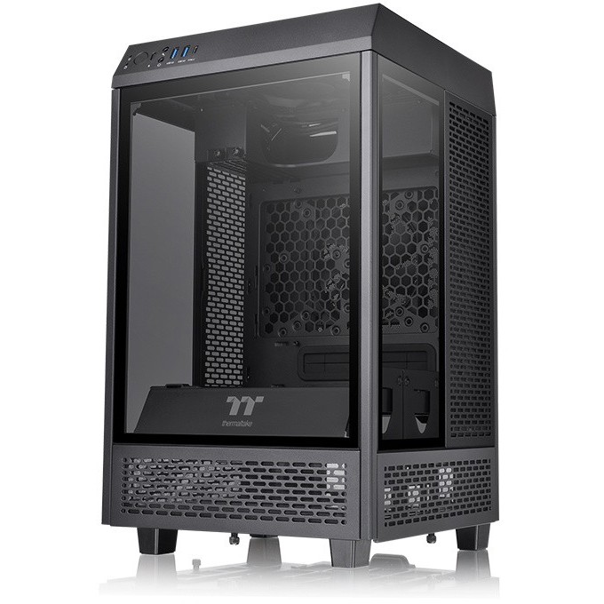 Корпус Thermaltake The Tower 100 черный без БП ATX 2x120mm 2xUSB3.0 1xUSB3.1 audio bott PSU [CA-1R3-00S1WN-00]
