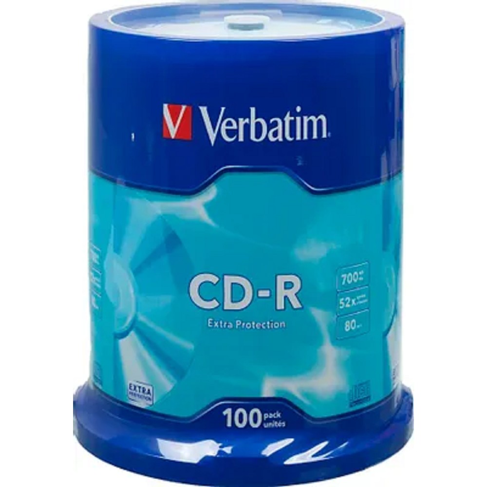 Verbatim Диски CD-R 100 шт 700Mb 52x Cake Box ( 43411)