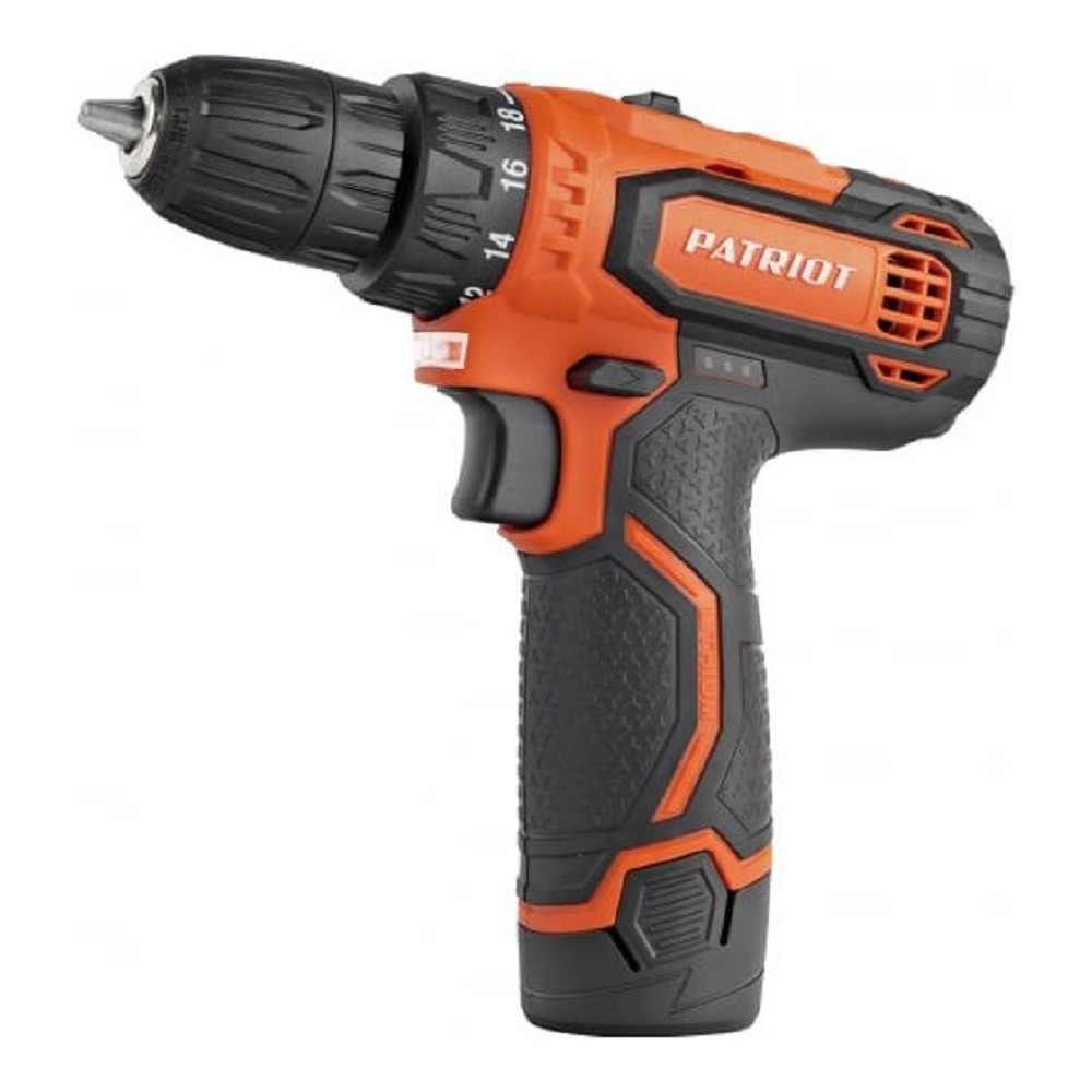PATRIOT BR 119Li Дрель-шуруповерт аккумуляторная [180301119] { 2 АКБ Li-Ion 12В, 2,0 Ач, 2 скорости, кейс } 