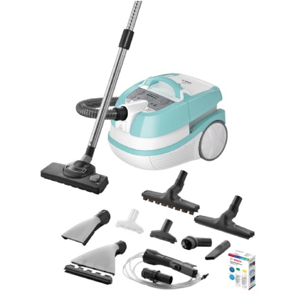 BOSCH BWD420HYG  Пылесос, контейнер, 2000 Вт, белый/голубой