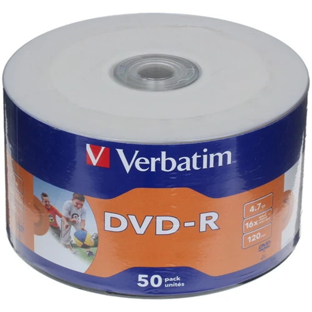 Verbatim Диски DVD-R 4.7Gb 16-х, 50шт. Shrink (43731)