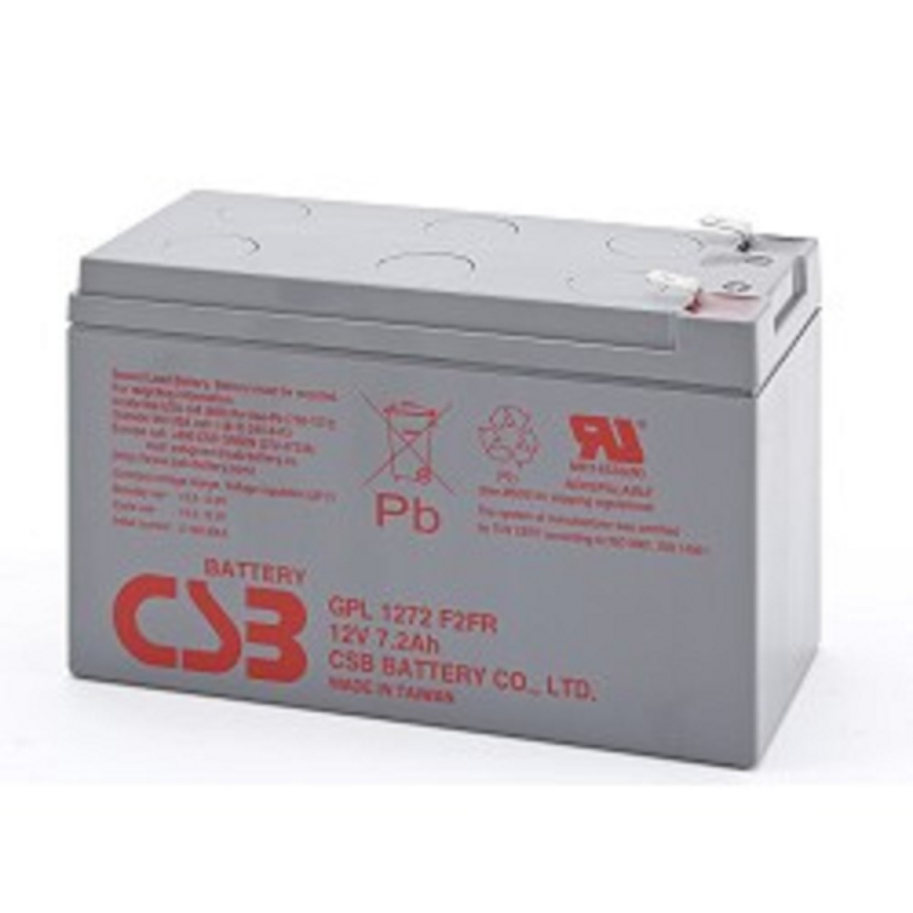 CSB Батарея GPL1272 (12V 7,2Ah  F2, FR) (с увеличенным сроком службы 10лет))