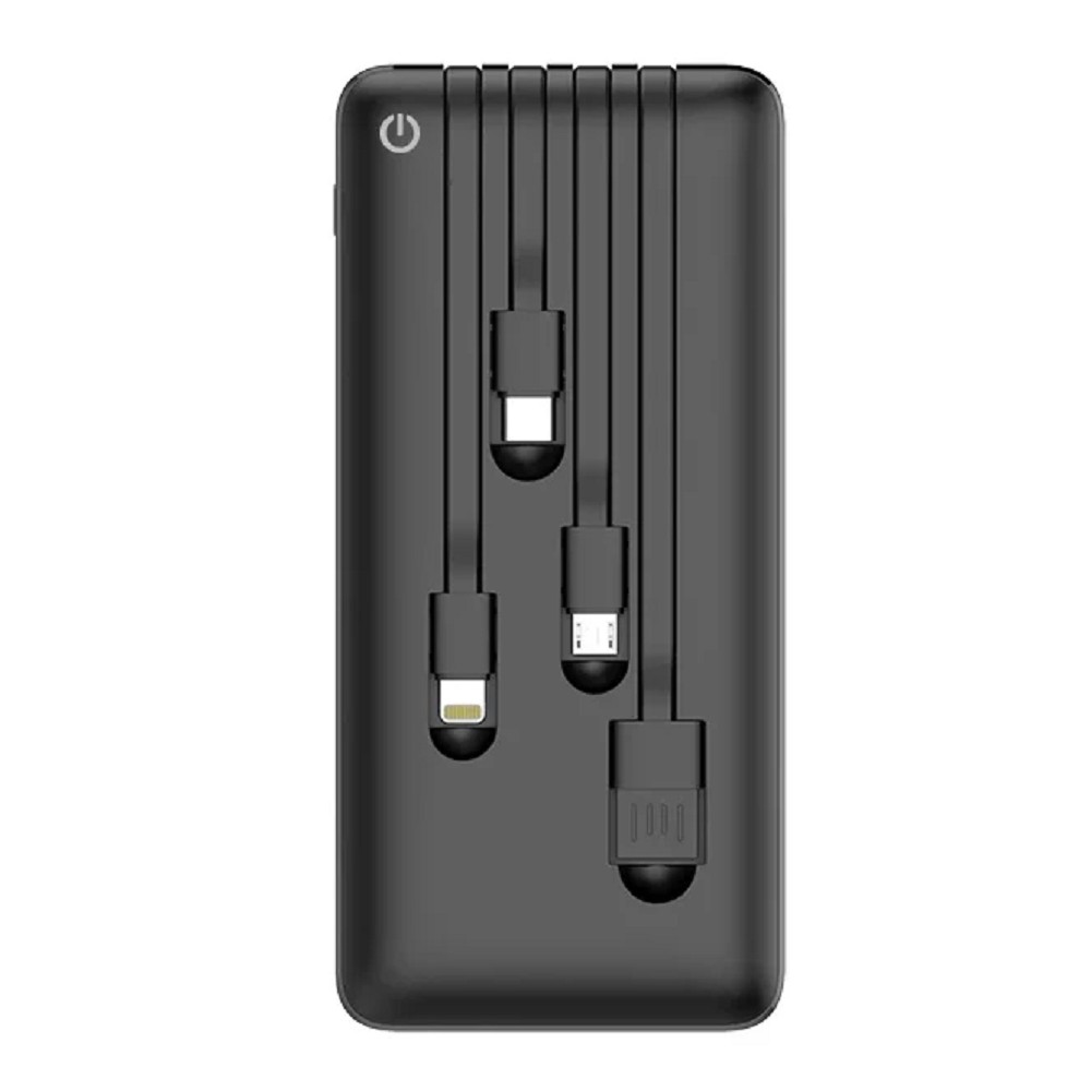 Perfeo Powerbank ABSOLUTE 10000mah In Micro usb,USB /Out USB,Micro usb,Type-C,Lightning, 2.1А/ Black (PF_B4878)