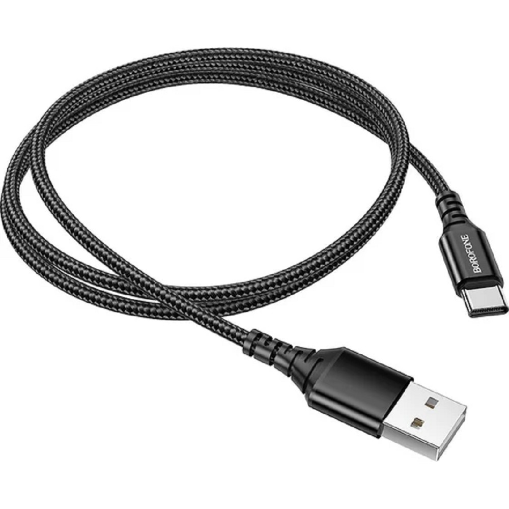 BOROFONE BX54/ USB кабель Type-C/ 1m/ 3A/ Нейлон/ Black