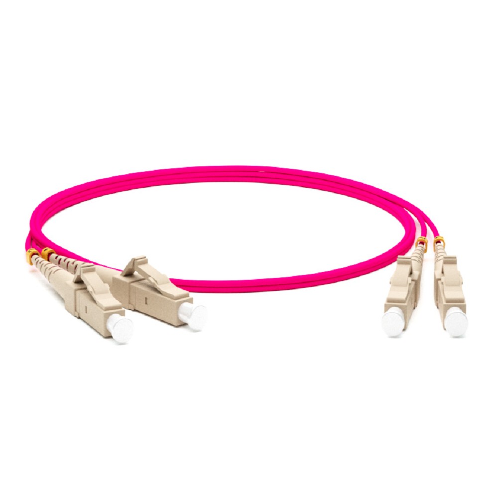 Hyperline FC-D2-504-LC/PR-LC/PR-H-1M-LSZH-MG Патч-корд волоконно-оптический (шнур) MM 50/125(OM4), LC-LC, duplex, LSZH, 1 м