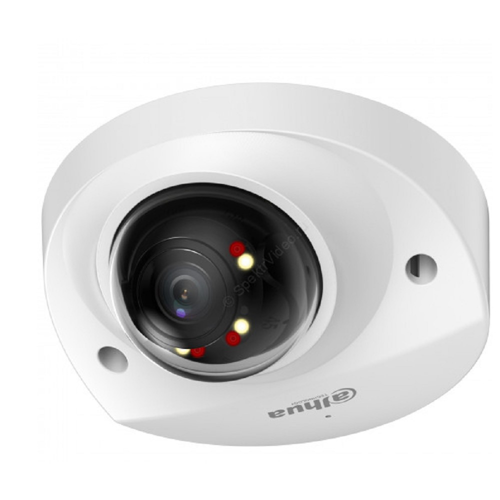 DAHUA DH-IPC-HDBW2249FP-AS-IL-0360B Уличная мини-купольная IP-видеокамера SmartDualLight 2Мп, 1/2.8” CMOS, объектив 3.6мм, видеоаналитика, микрофон, ИК 30м, LED 30м, IP67, IK10, металл