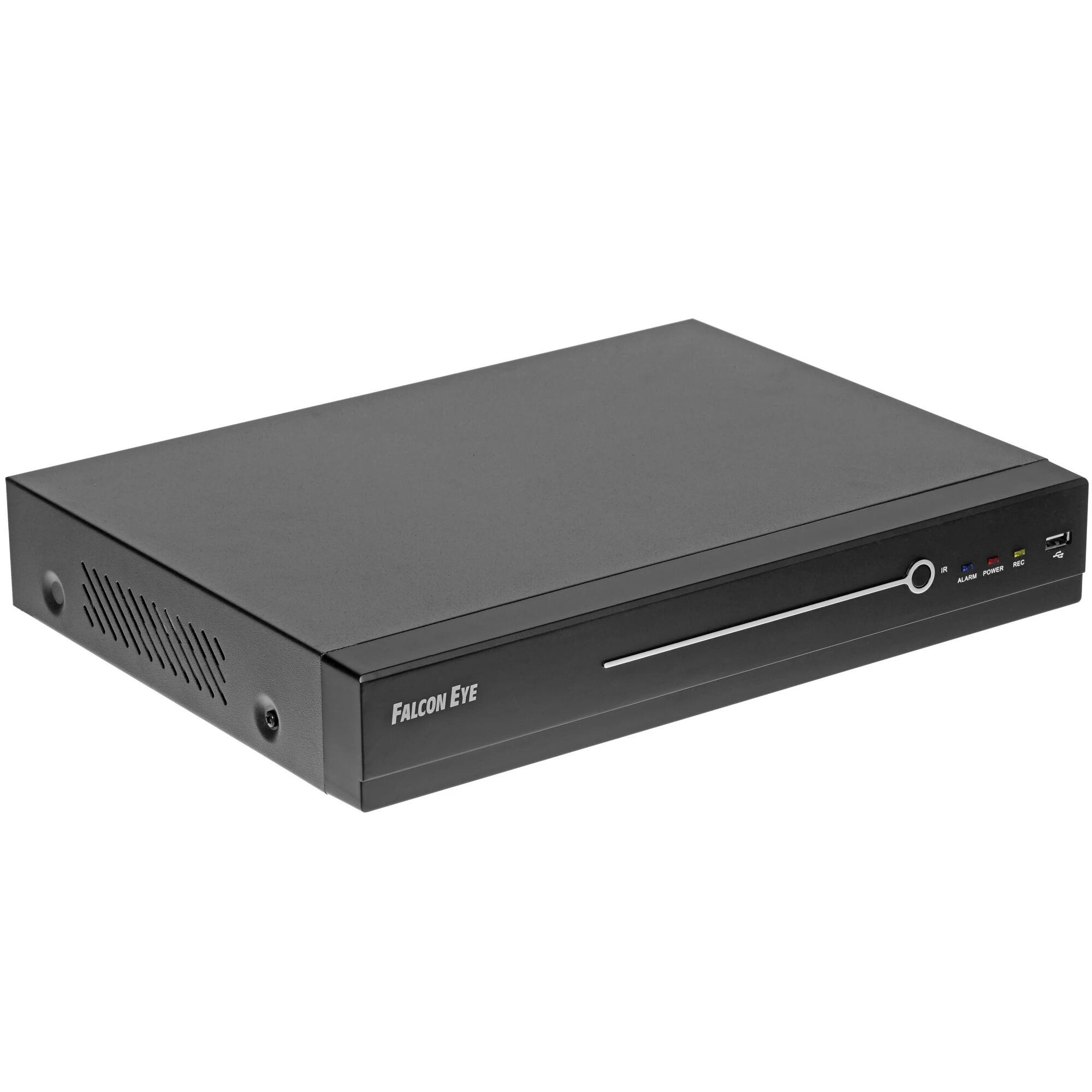 Falcon Eye FE-MHD2216 16 канальный 5 в 1 регистратор: запись 16кан 5Мп Lite*12k/с; 1080P*15k/с; 720P*25k/с; Н.264/H.265/H265+; HDMI, VGA, SATA*2 (до 10TB HDD), 2 USB; Аудио 1/1