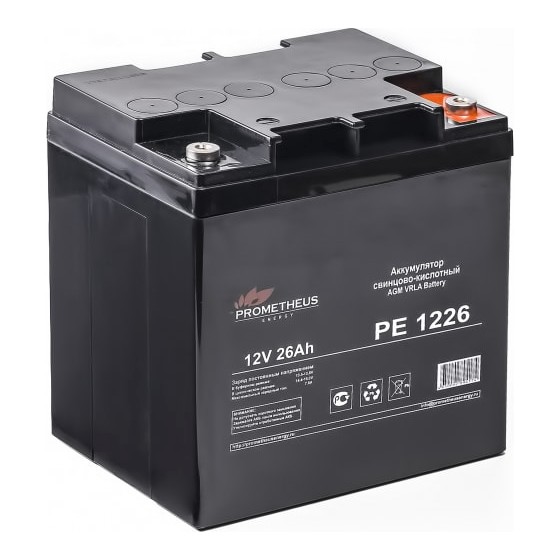 Prometheus Energy РЕ1226 (12V 26Ah) аккумулятор свинцово-кислотный