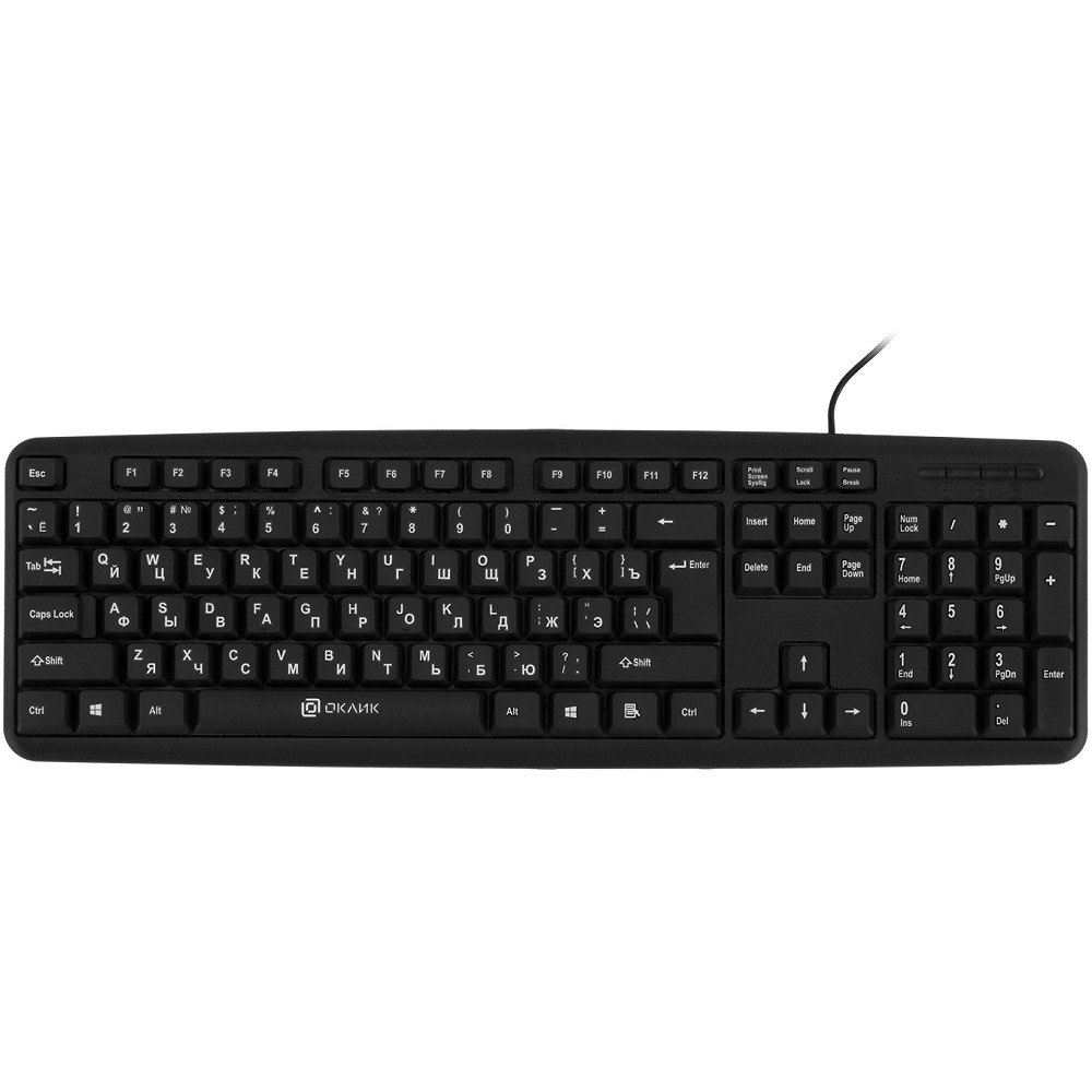Клавиатура Oklick 180M черный  {Клавиатура, USB}[943626] 