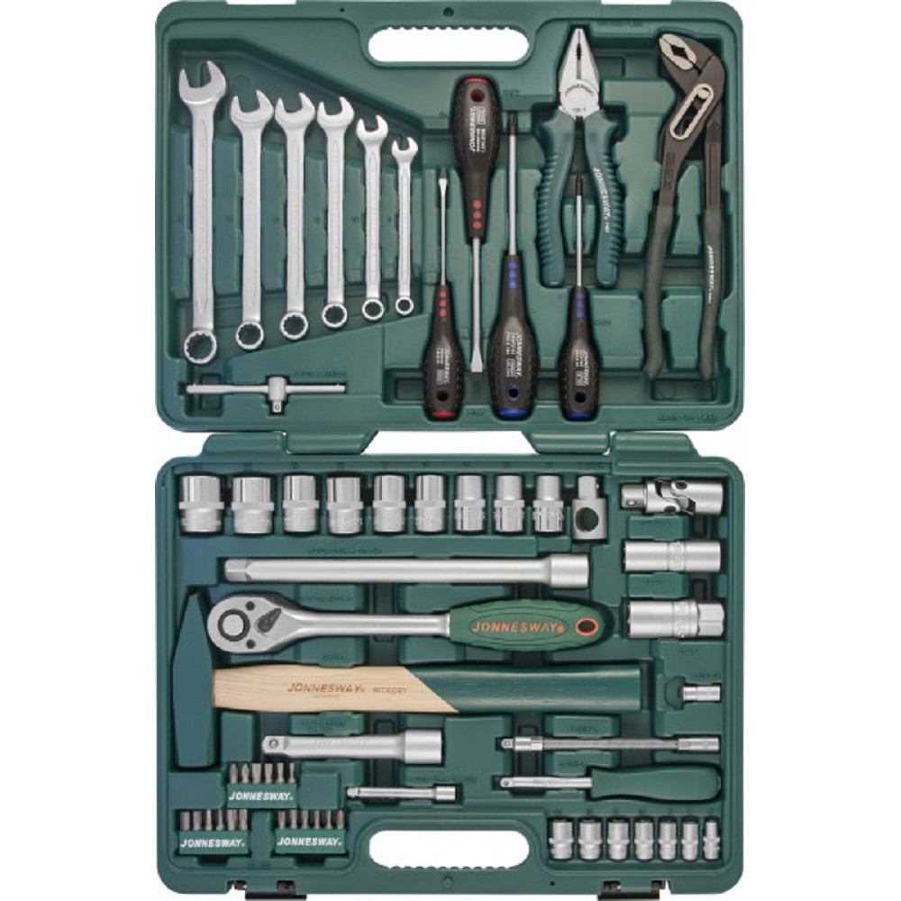 JONNESWAY S04H52460S Набор инструмента универсальный 1/4", 1/2"DR, 60 предметов