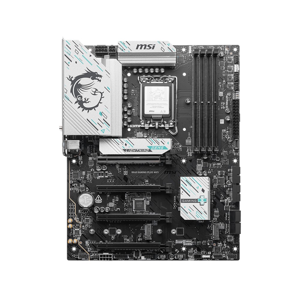 MSI B860 GAMING PLUS WIFI {Soc-1851 Intel B860 4xDDR5 ATX AC`97 8ch(7.1) 5Gigabit RAID+HDMI+DP}