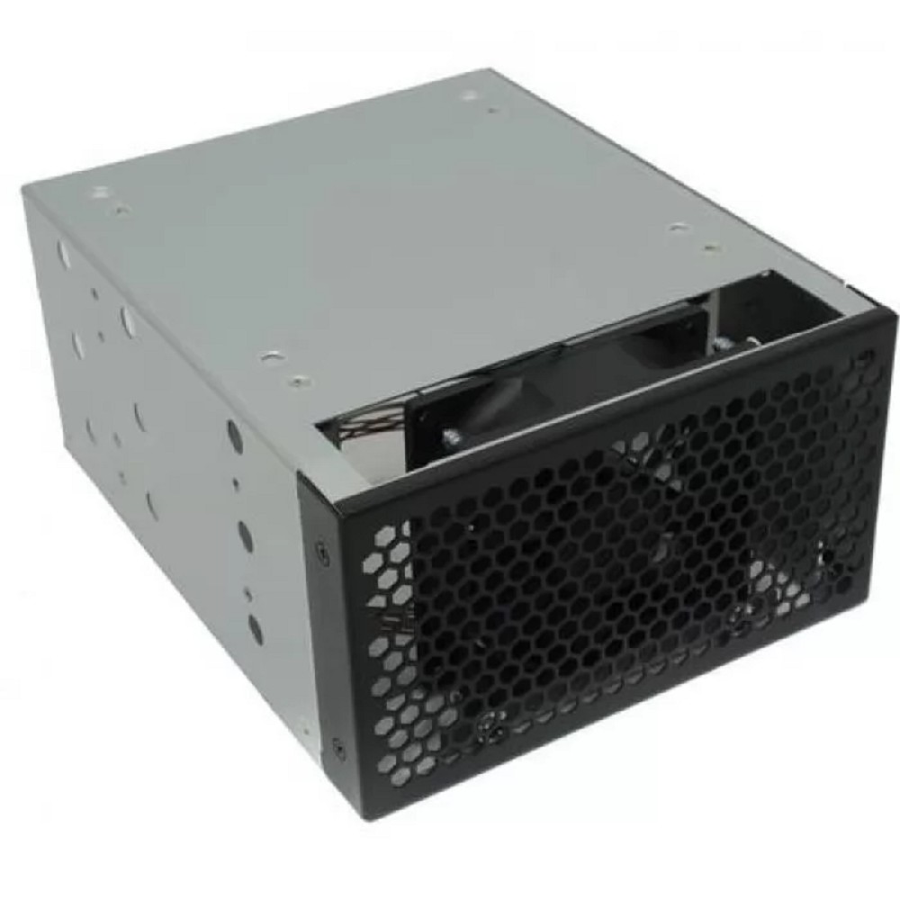 Procase 5T3-2T3-V3-FAN-RA Переходник 2*5.25" в 3*3.5" с антивибрационным креплением,6-32, вентилятор PWM 4pin, 3600 rpm