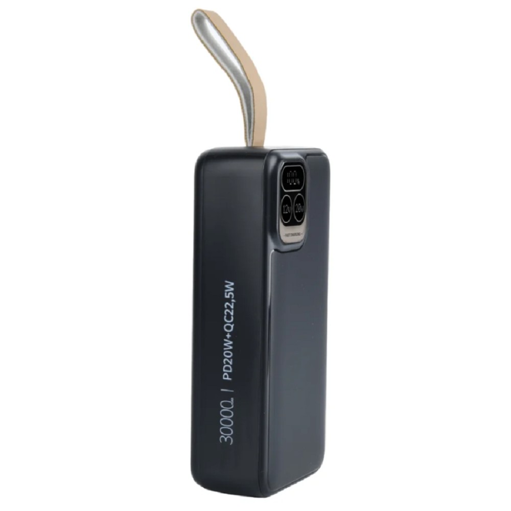 Perfeo Powerbank Atomic Age 30000 mAh/LED дисплей/PD + QC 3.0/Type-C/2 USB/Выход: 5A, max 22.5WBlack (PF_E1478)