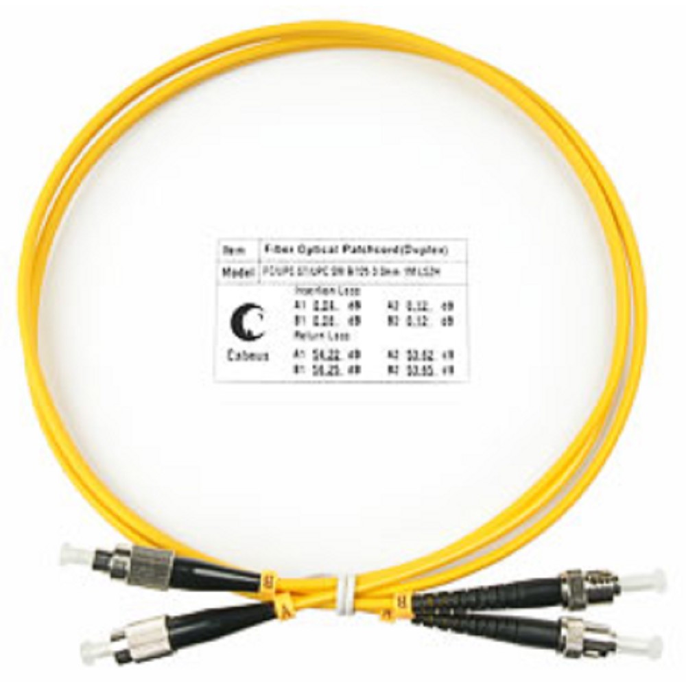 Cabeus FOP(d)-9-FC-ST-1m Шнур оптический duplex FC-ST 9/125 sm 1м LSZH