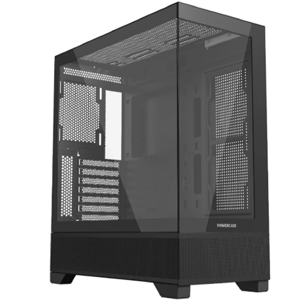 Powercase Корпус Powercase Luminous, Tempered Glass, чёрный, ATX  CLB-L0