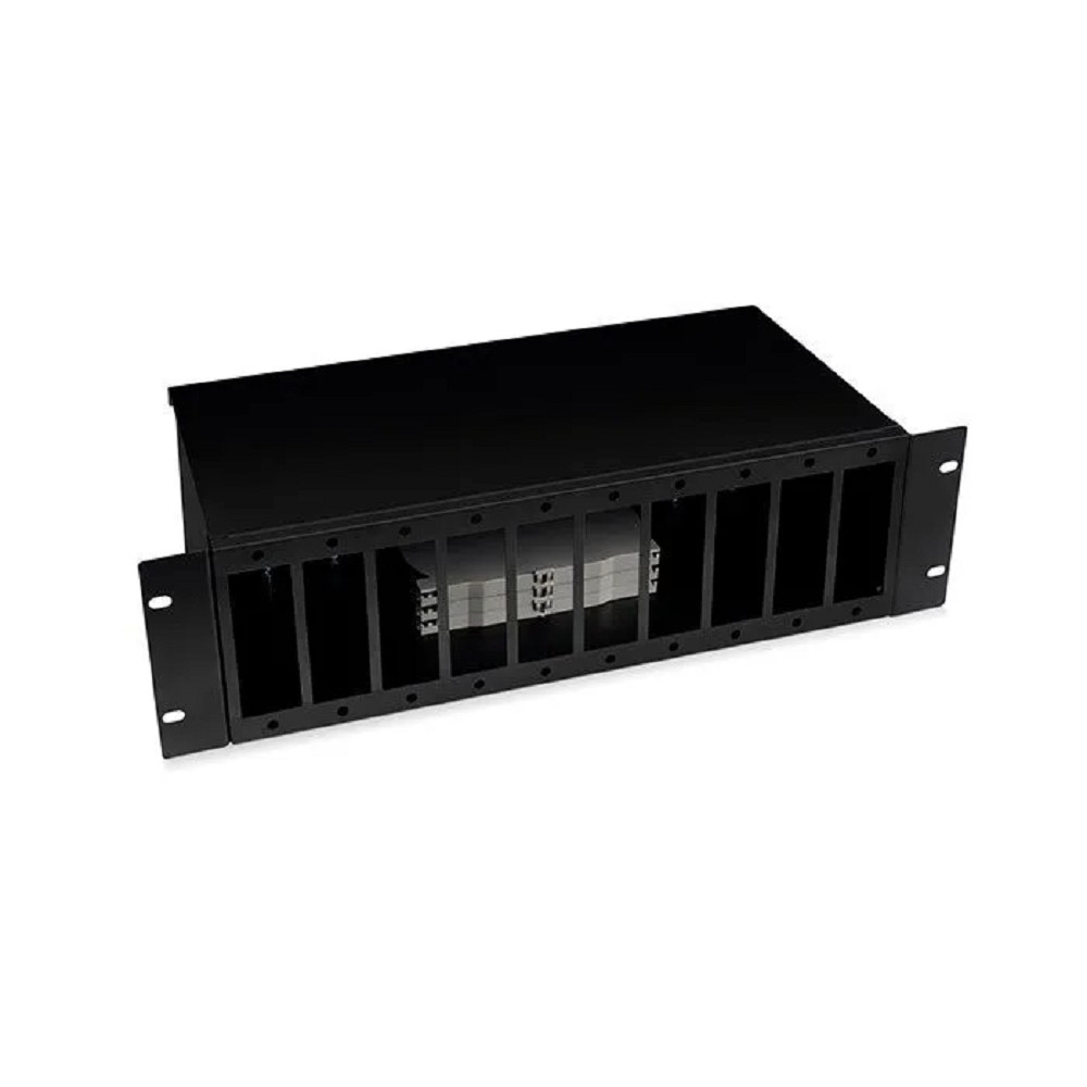 Cabeus FO-19-10FP-BK Кросс бокс оптический 19" 3U на 10 адаптерных панелей, цвет черный