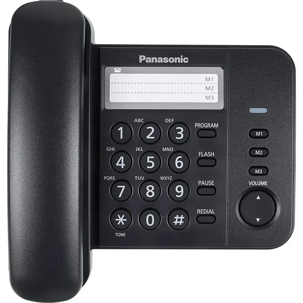 Panasonic KX-TS2352RUB (черный) {индикатор вызова,порт для доп. телеф. оборуд.,4 уровня громкости звонка}