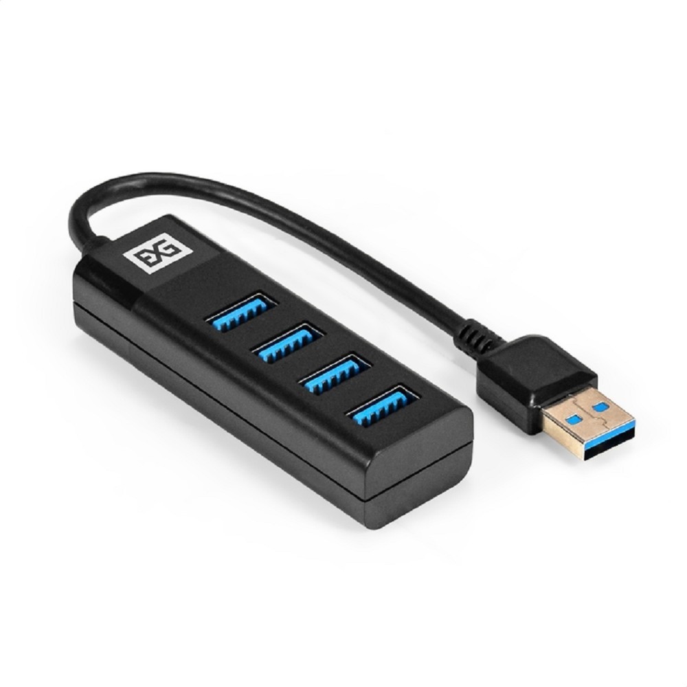Exegate EX296925RUS USB-Хаб (концентратор) 4-в-1 ExeGate DUB-4TP (кабель-адаптер USB3.0 --> 4xUSB3.0, Plug&amp;Play, черный)