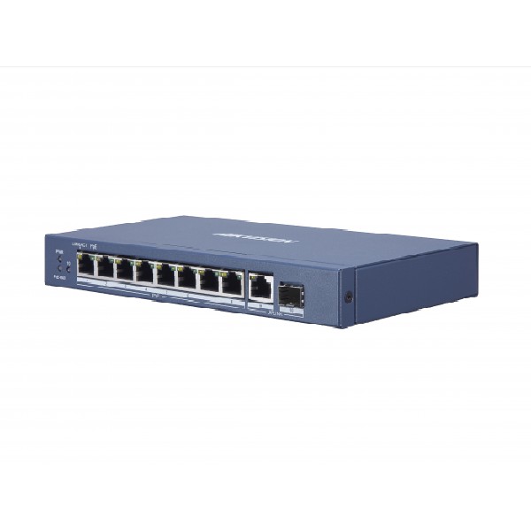 HIKVISION DS-3E0510P-E  8 RJ45 1000M PoE с грозозащитой 6кВ