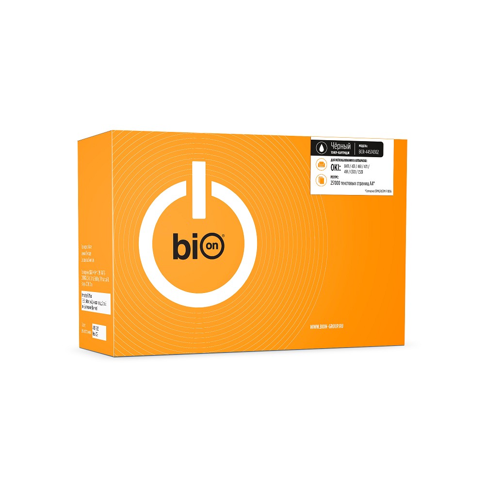 Bion BCR-44574302 Драм-картридж(блок фотобарабана) для OKI B411/431/461/471/491 (25000  стр.), Черный