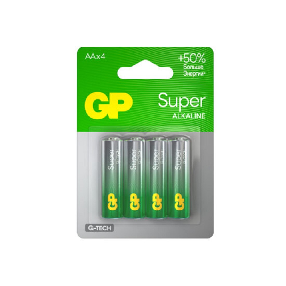 GP 15AA21-2CRSBC4 40/320 Super Alkaline G-Tech (4 шт. в уп-ке)