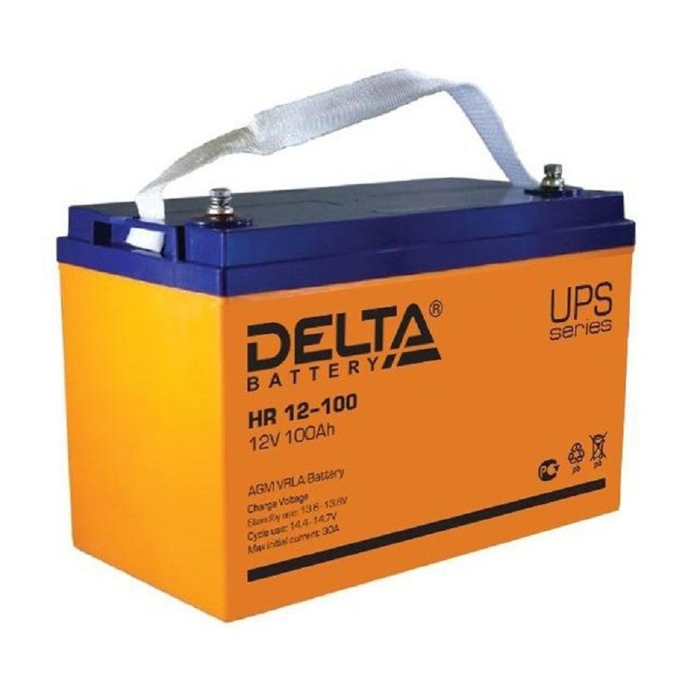 Delta HR 12-100 / HR 12-100 L (100А\ч, 12В) свинцово- кислотный  аккумулятор