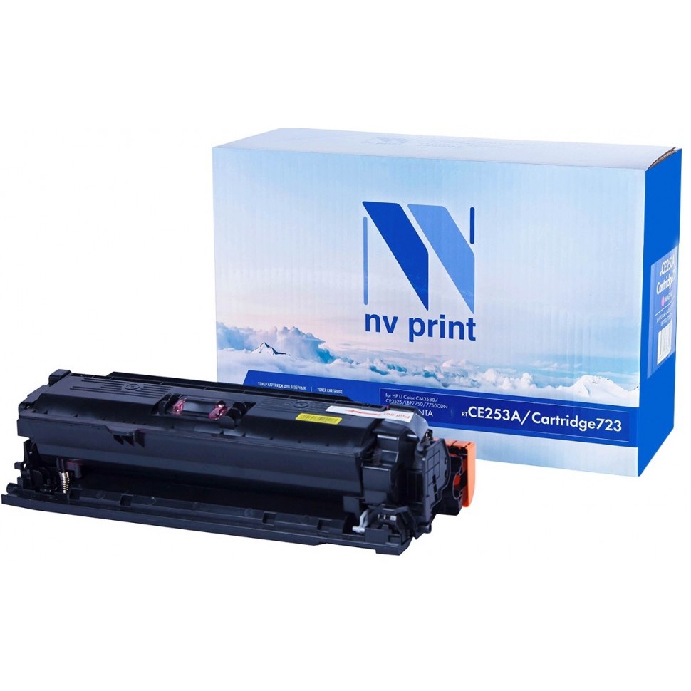 Картридж NVP совместимый NV-CE253A/NV-723 Magenta универсальные для HP/Canon Color LaserJet CP3525/ CP3525n/ CP3525dn/ CP3525x/ LBP 7750 i-Sensys 7750cd/ 7750Cdn (7000k)