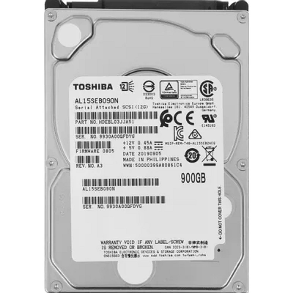 900Gb Toshiba (AL15SEB090N) {SAS 12Gb/s, 10 500 rpm, 128Mb buffer, 2.5"}