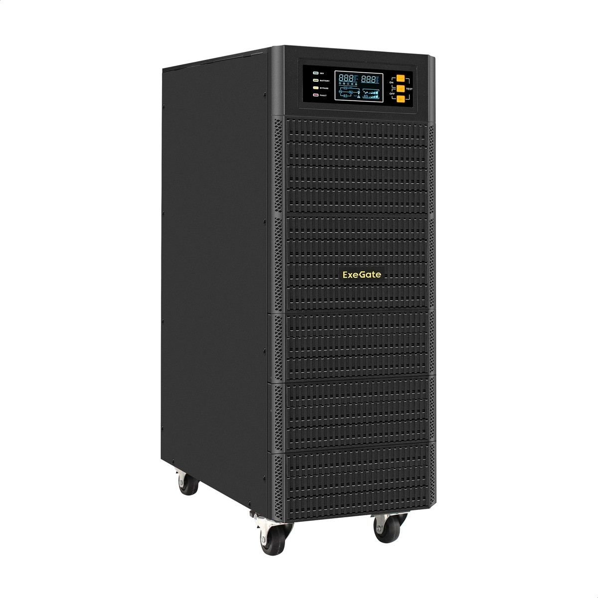 Exegate EX296951RUS ИБП On-line ExeGate PowerExpert TL-575-6kVA.192V.LCD.AVR.T.USB.RS232.SNMP <6000VA/6000W, On-Line, PF=1, LCD, клеммы, RS232, USB, SNMP-slot, встроенные батареи 12V 7.2Ah - 16шт, воз
