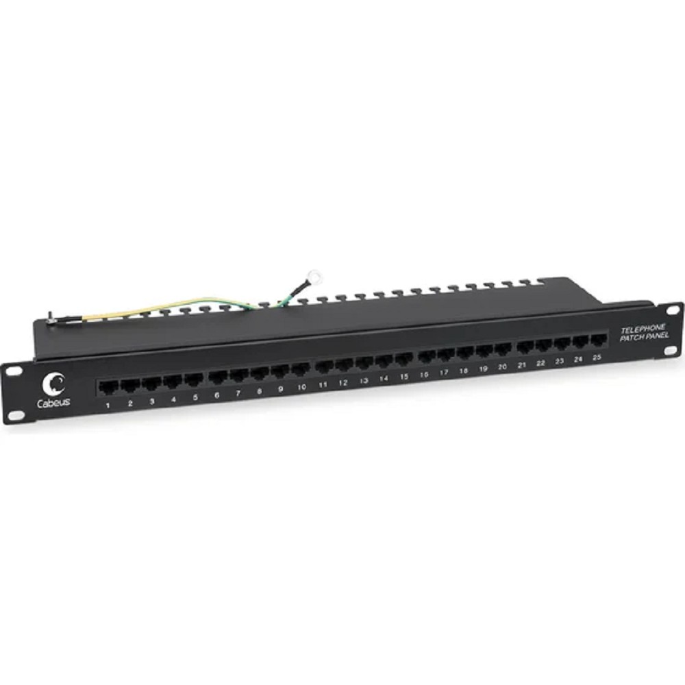 Cabeus PL-25-TEL-Dual IDC Патч-панель 19" (1U), 25 портов RJ-45, Dual IDC (телефонная раскладка)