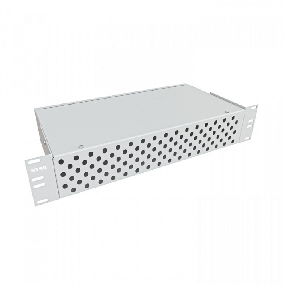 NTSS Кросс NTSS оптический 19'' укомплектованный 2U, 96 портов FC/APC, 9/125 мкм (сплошная панель, сплайс-кассета 3шт, пигтейлы, КДЗС, адаптеры) серый RAL 7035 NTSS-RFOB-2U-96-FC/A-9-SP1.5G0AY
