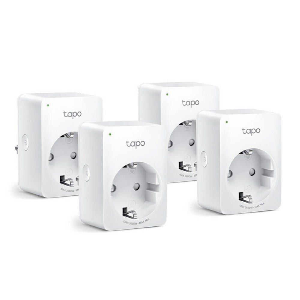 TP-Link Tapo P110(4-pack) Умная мини Wi-Fi розетка с мониторингом энергопотребления, 4 шт.