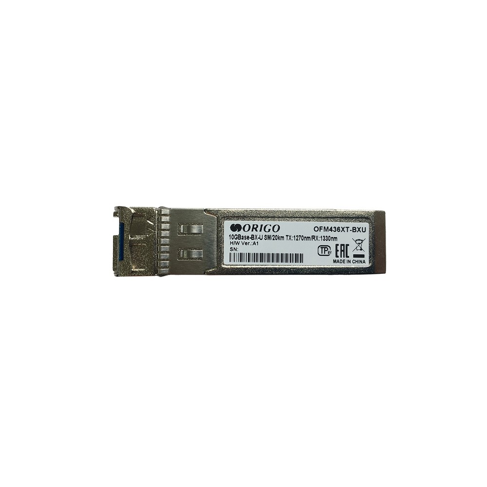 ORIGO OFM436XT-BXU/20KM/A1A WDM трансивер SFP+, 10GBase-BX-U (Simplex LC), Tx: 1270нм, Rx: 1330нм, одномод, до 20км