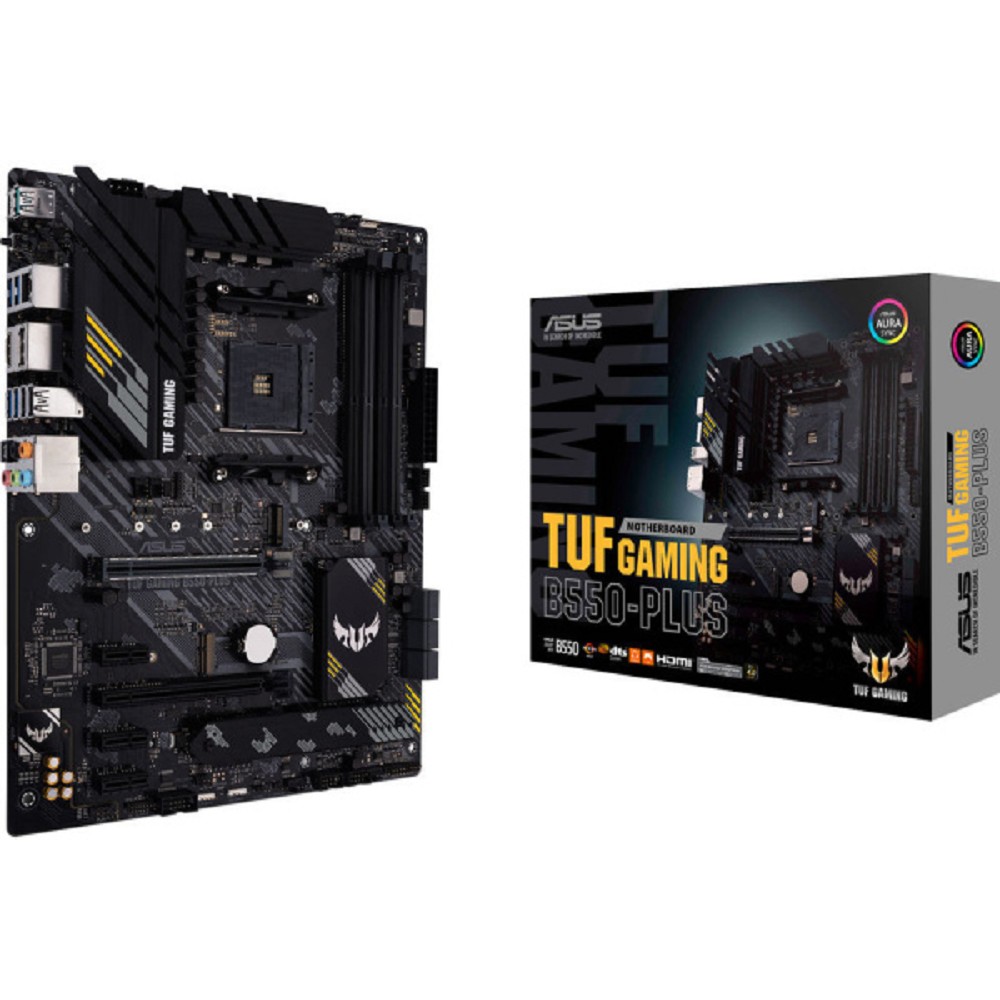 ASUS TUF GAMING B550-PLUS (Socket AM4, ATX, 4xDDR4(128GB),DP/HDMI, 1xPCIe 4.0x16/1xPCIe 3.0x16/3xPCIe 3.0, 1xLAN (2.5GbE), 6xSATA 6Gb/s, 2xM.2, 1xM.2 E key, 1xType-C, 5xUSB 3.2, 2xUSB 2.0)