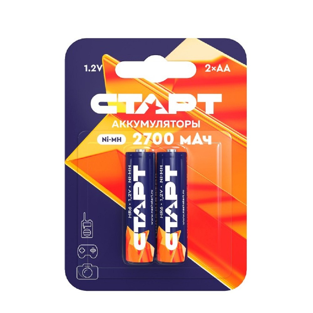 СТАРТ HR6 AA 2700mAh Ni-MH BL2 24/384 (2 шт. в уп-ке)