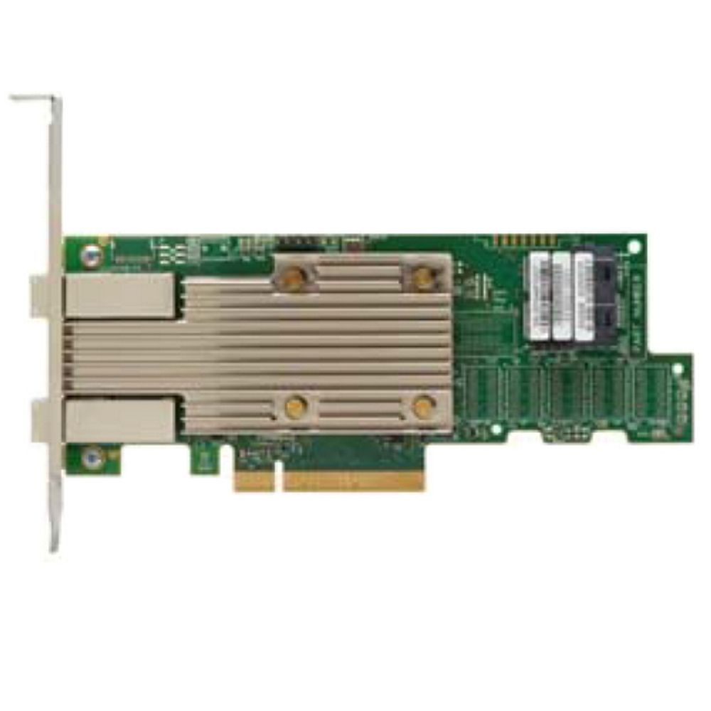 HBA-адаптер Broadcom SAS 9400-8i8e SGL (05-50031-02) PCIe 3.1 x8 LP, Tri-Mode SAS/SATA/NVMe 12G HBA, 16port(2*int SFF8643+2*ext SFF8644), 3516 IOC 