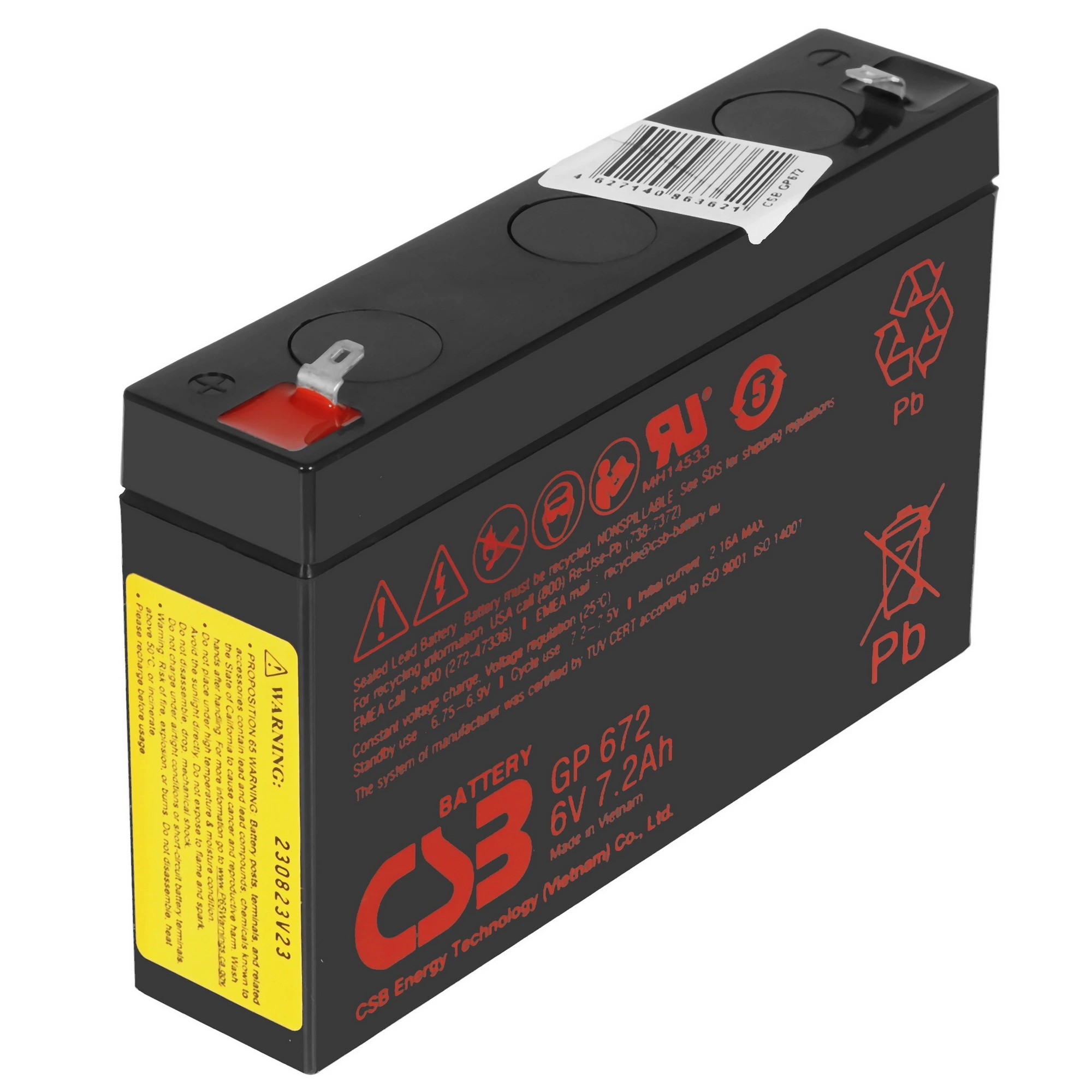 CSB Батарея GP672 (6V/7,2(7)Ah)