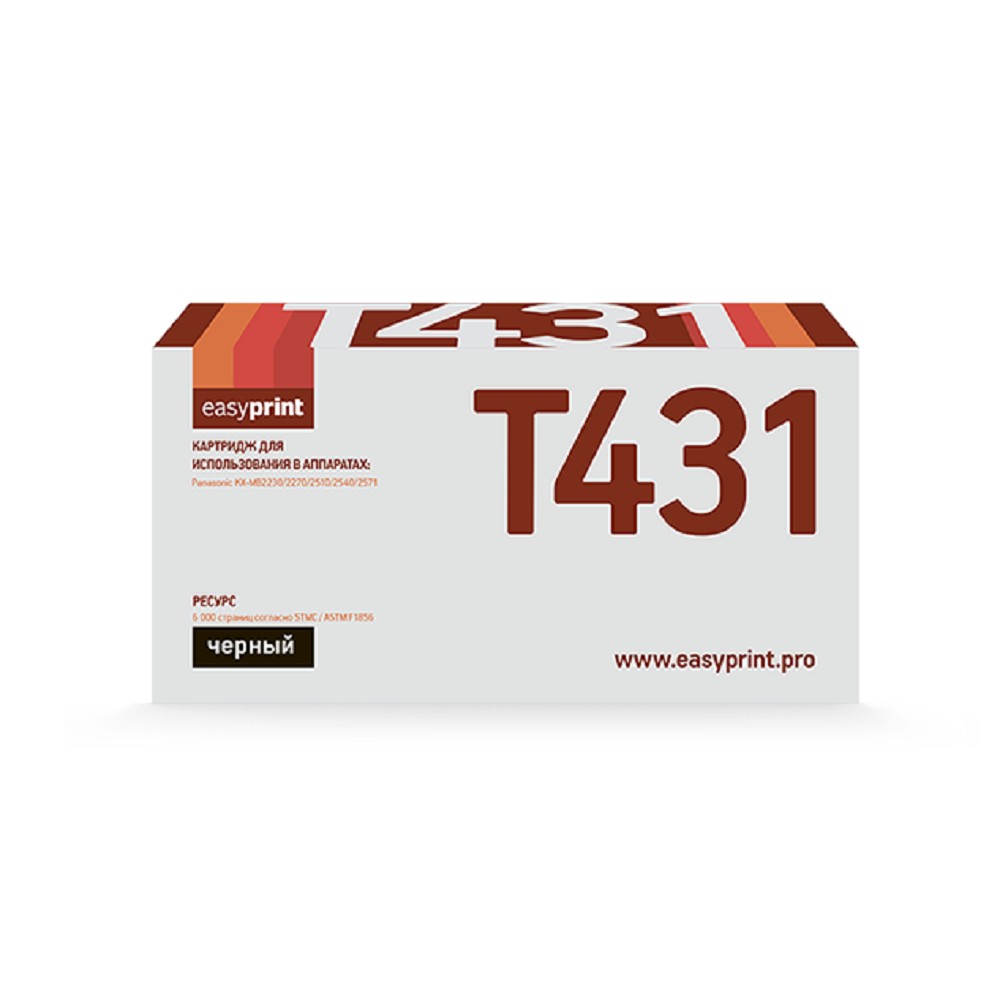             Тонер-картридж EasyPrint LP-431 для Panasonic KX-MB2230/2270/2510/2540/2571 (6000 стр.)