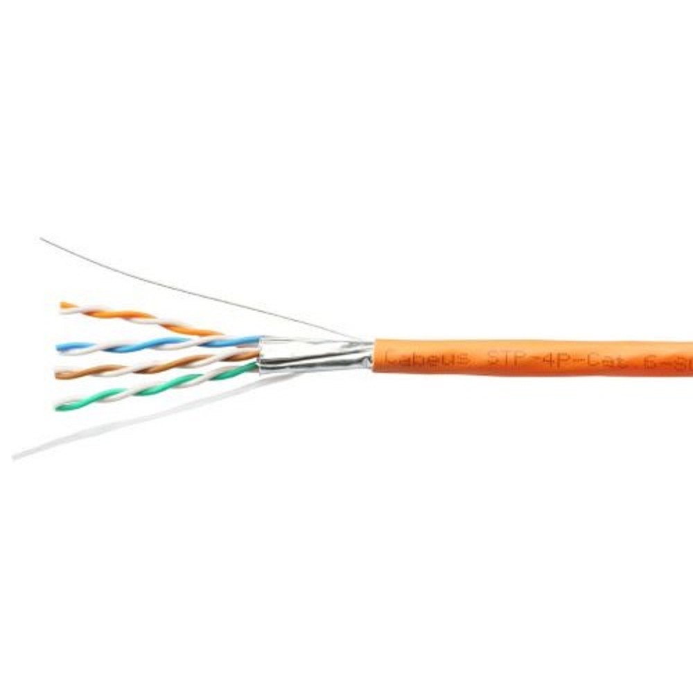 Exegate EX289280RUS Кабель ExeGate FUTP4-C5e-CU-S24-IN-LSZH-OR-305 FTP 4 пары кат.5e медь, 24AWG, экран, бухта 305м, оранжевый, LSZH