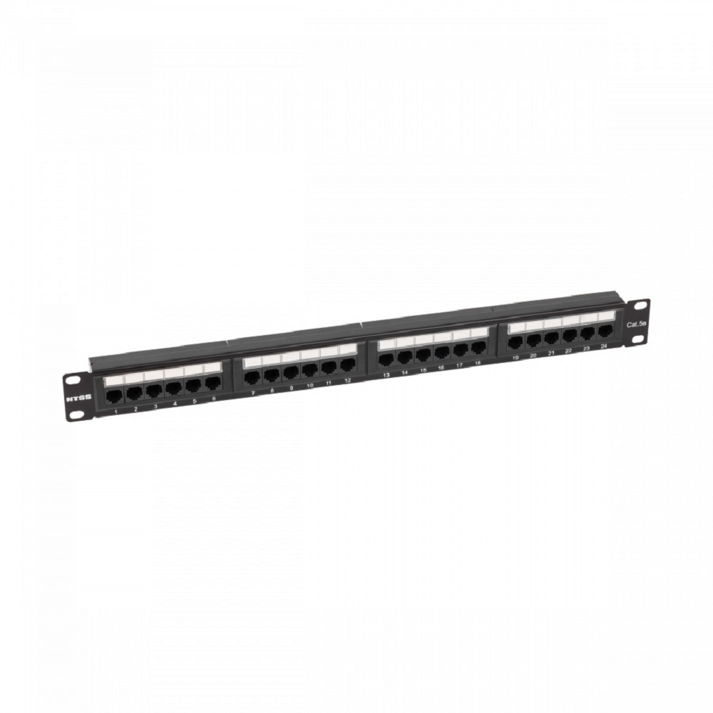 NTSS Патч-панель NTSS 24 UTP порта RJ45, cat.5е, 1U, Dual IDC, без органайзера NTSS-PP-1U-24-UTP-RJ45-5e-D