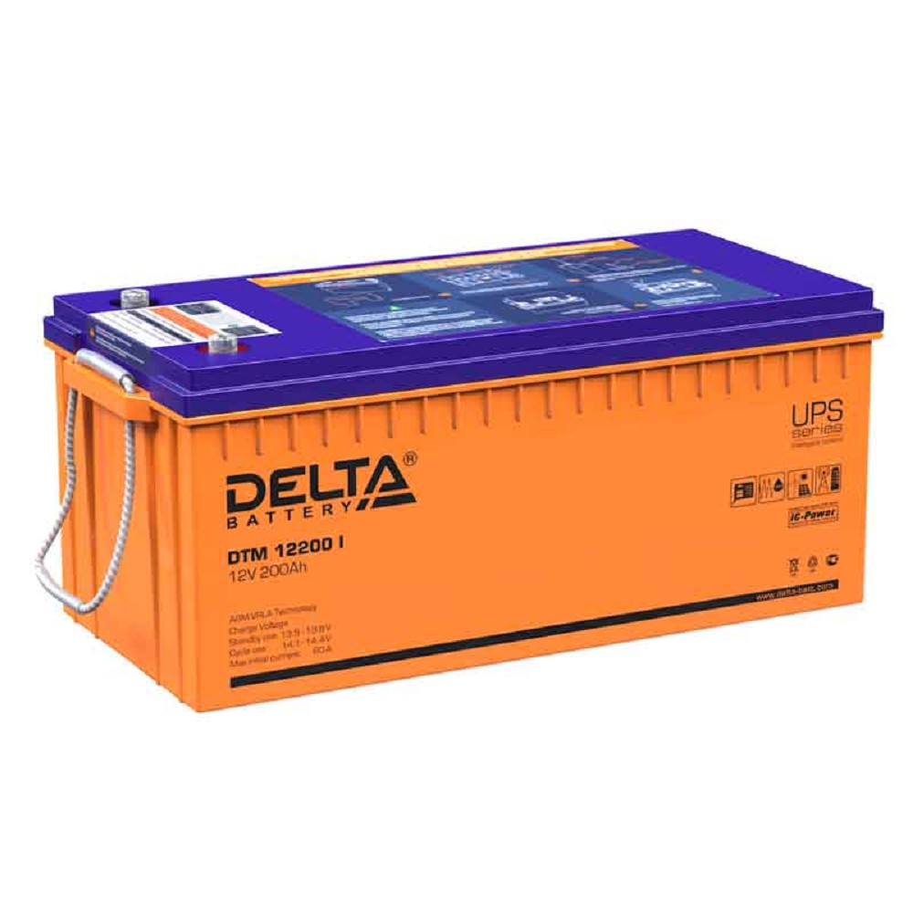 Delta DTM 12200 L (200 А\ч, 12В) свинцово- кислотный аккумулятор  