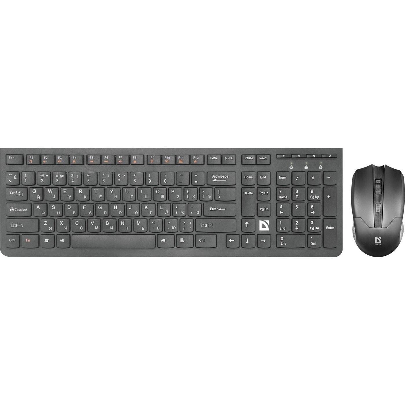 Defender Клавиатура + мышь Columbia C-775 RU черный [45775] {Беспроводной набор, мультимедиа}