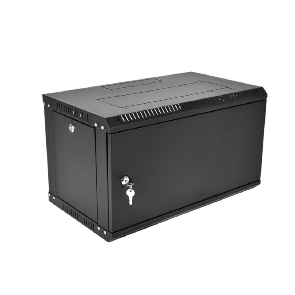 ЦМО Шкаф телекоммуникационный настенный разборный ЭКОНОМ 9U (600 x 650) дверь металл, цвет черный (ШРН-Э-9.650.1-9005)