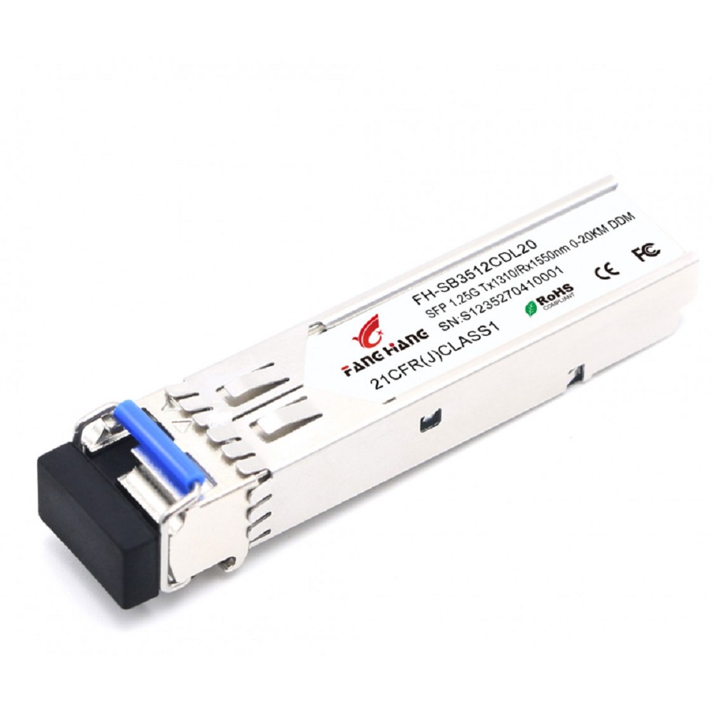 FangHang (для ELTEX) FH-SB3512CDL20 / FH-SB5312CDL20 SFP 1,25 GE модуль, 20 км, SM, 1 волокно, КОМПЛЕКТ TX/RX 1310/1550 LC, DDM