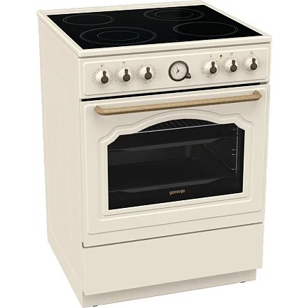 Плита Электрическая Gorenje GECS6B70CLI бежевый стеклокерамика (без крышки)