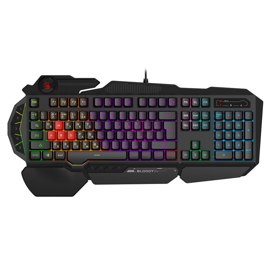 Повреждение упаковки Клавиатура A4Tech Bloody B310N черный USB Multimedia for gamer LED (B310N)