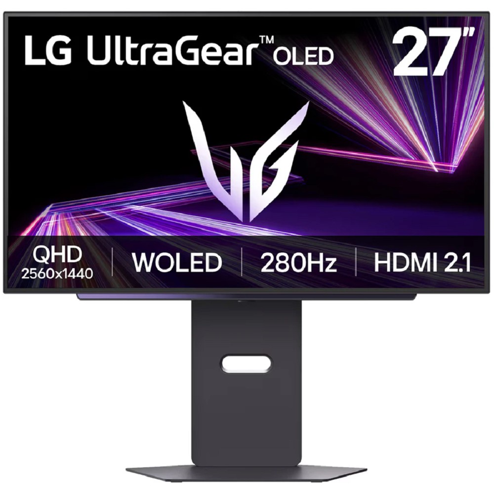 LCD LG 27" 27GX700A-B черный {OLED 2560x1440 280Hz 0.03ms 335cd 178/178 10bit 2xHDMI2.1 DisplayPort1.4 3xUSB3.2 USB-C Pivot FreeSync PremiumPro G-Sync}