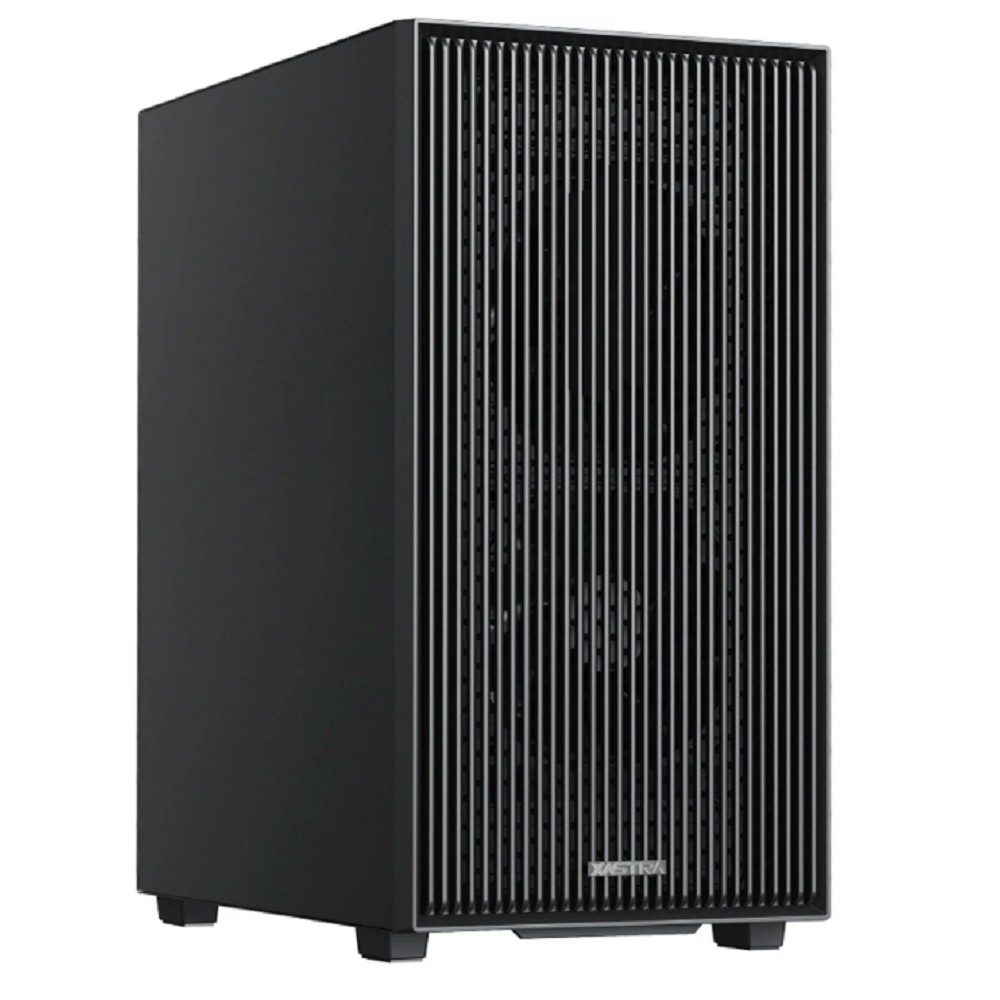 XASTRA Корпус A307M 2BK SI Black mATX/Mesh/Metal left panel / 2x120mm PWM FC black fans/ A307M-2FC12BK-SI