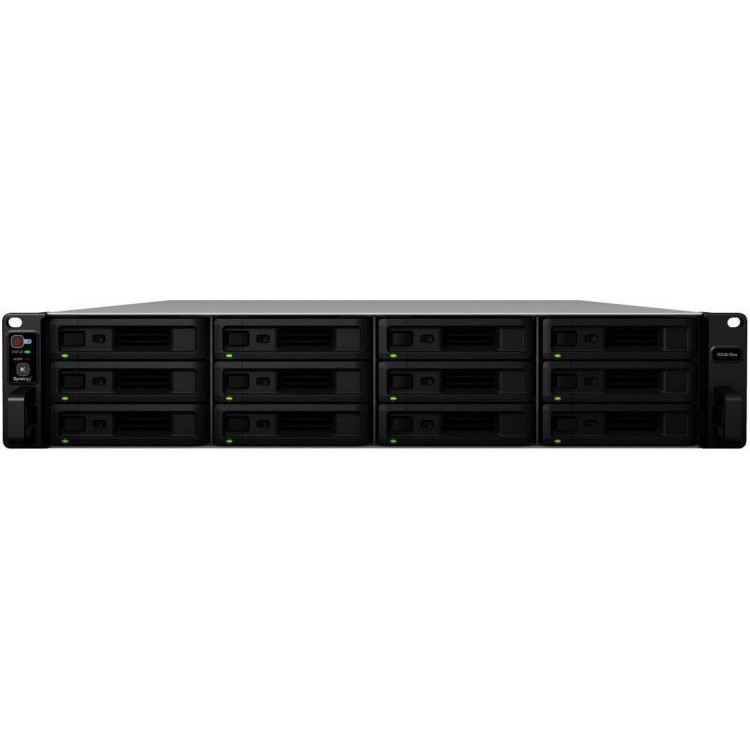 Synology RS3618XS Сетевое хранилище Rack 2U QC2,4Ghz/8Gb upto 64/RAID0,1,10,5,6/up to12HP HDDs SATA(3,5'or2,5') upto 36 with 2xRX1217(RP), 2xUSB, 4GigEth (+2Expslot), iSCSI, 2xIPcam (upto75), 1xPS