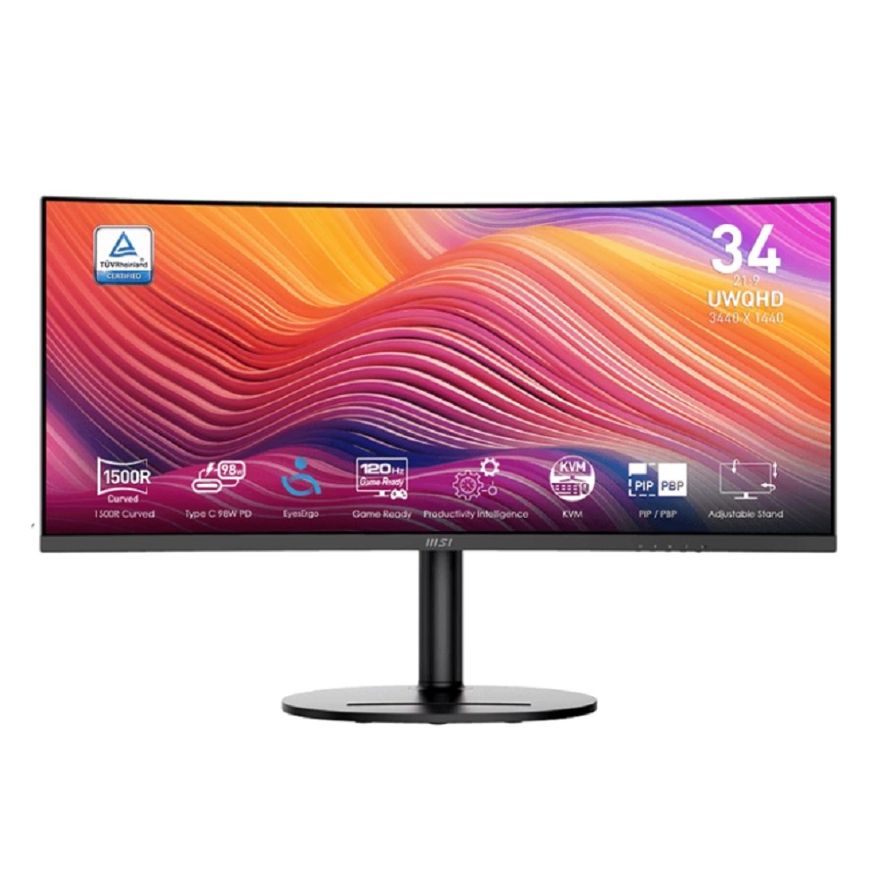 MSI Modern 34" MD342CQP черный {VA Curved 3440x1440 120Hz 1ms USB 178/178 300cd 3000:1 2xHDMI DisplayPort USB-C} [9S6-3PC59H-043]